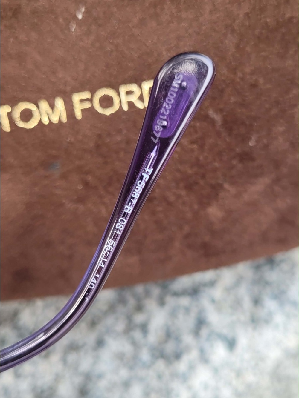Authentic Tom Ford Translucent Lavender Cat-Eye Prescription Lenses and Case - Picture 8 of 10